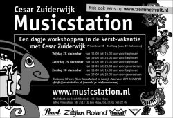 3 drum workshops by Cesar Zuiderwijk December 2012 at Music Station